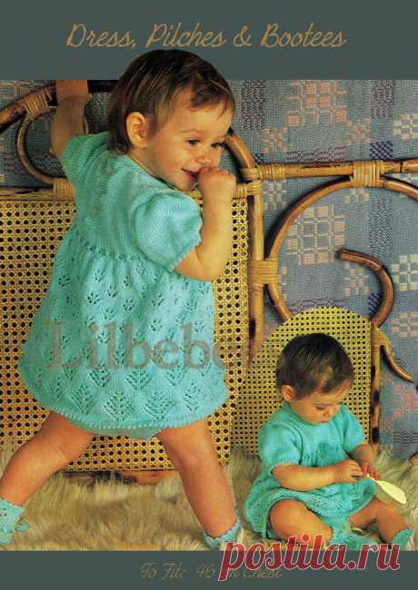 Baby Knitting Pattern PDF download Dress Pilches and