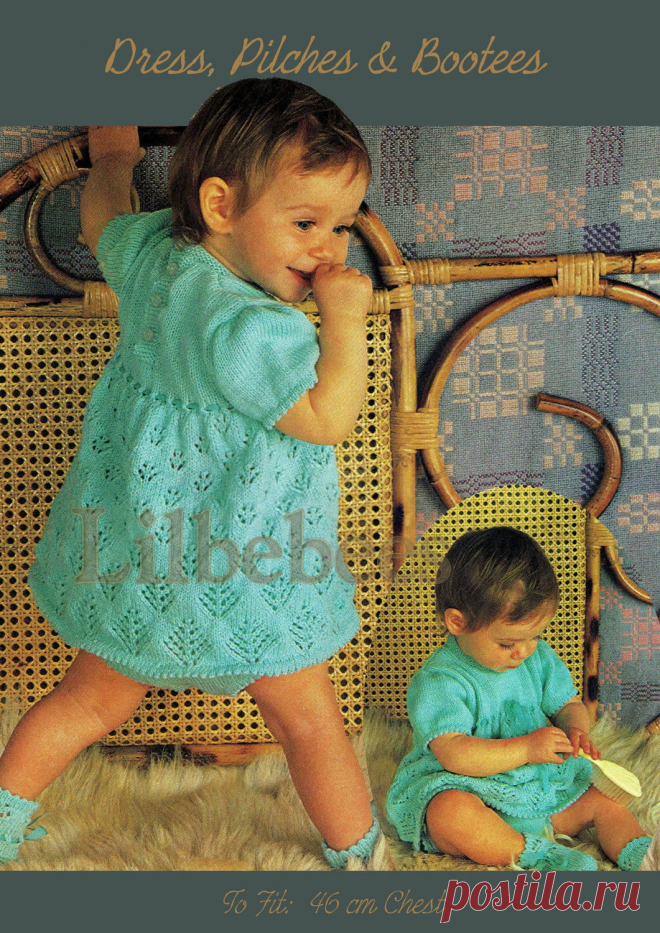 Baby Knitting Pattern PDF download Dress Pilches and