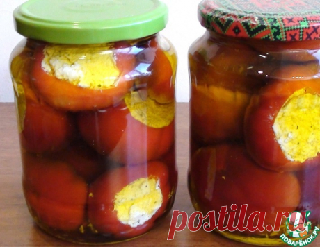 Перчики фаршированные сыром в масле – кулинарный рецепт