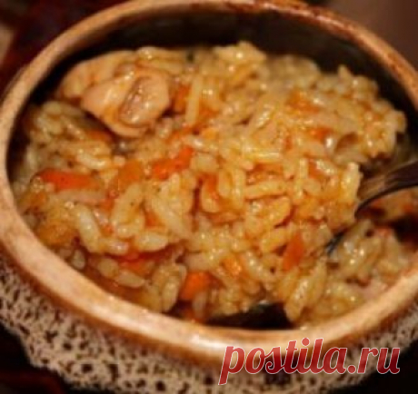 Куриный плов в горшочках