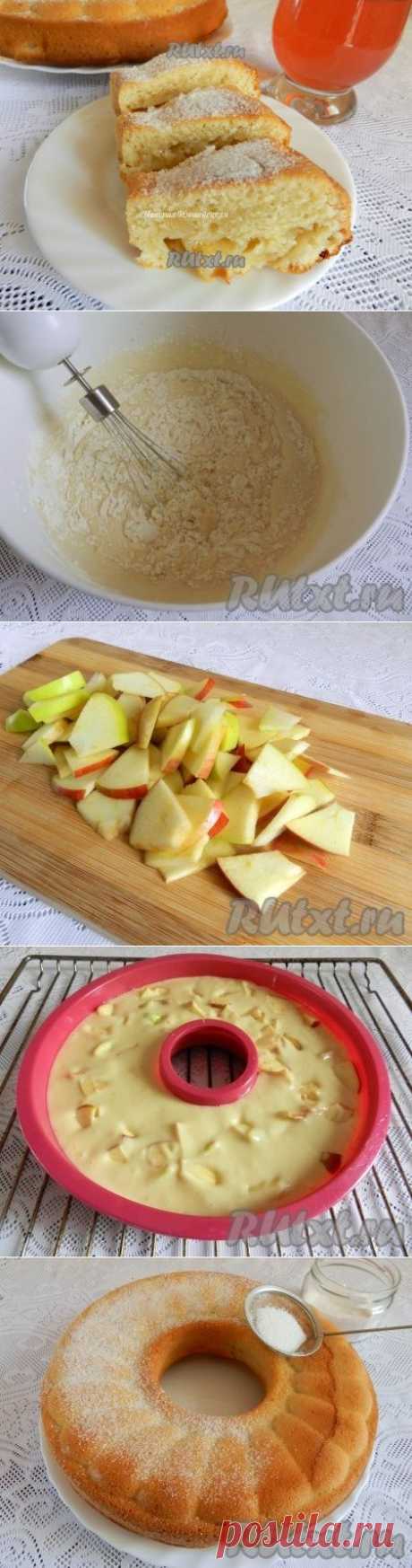 Пирог с яблоками на кефире