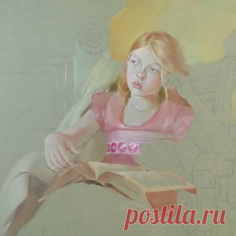 " Маруся...в мечтах..." ________________________________масло, холст, 60х80см..