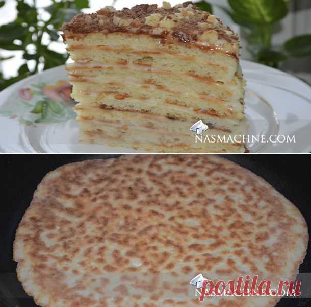 Творожный торт на сковороде