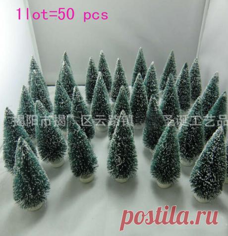 Мини Рождественская Елка Украшения, 50 шт. Рождественская Елка Небольшой Сосны. Расположенный В Настольных Мини Рождество дерево, бесплатная Доставка купить на AliExpress