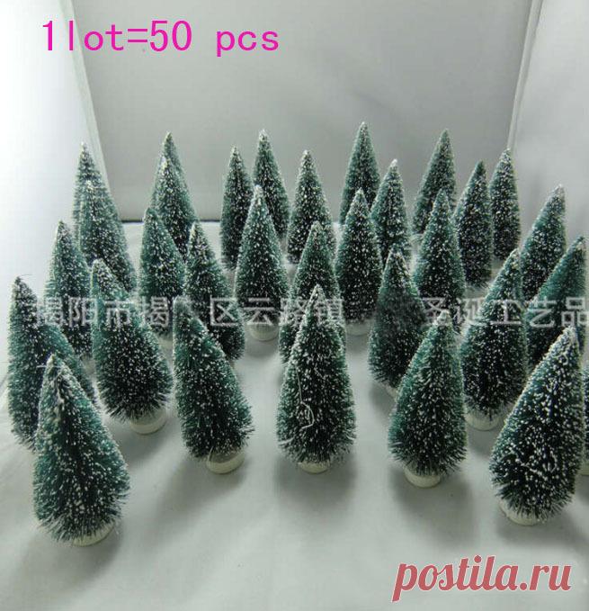 Мини Рождественская Елка Украшения, 50 шт. Рождественская Елка Небольшой Сосны. Расположенный В Настольных Мини Рождество дерево, бесплатная Доставка купить на AliExpress