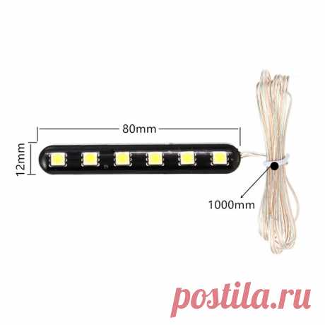 1/2 шт., 6 светодиодов, 12 В - купить по выгодной цене | AliExpress