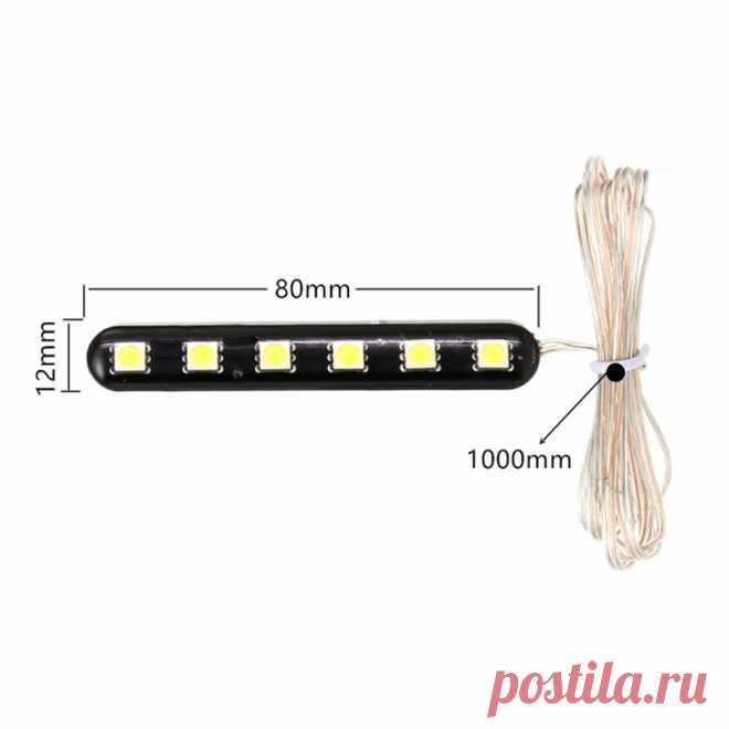 1/2 шт., 6 светодиодов, 12 В - купить по выгодной цене | AliExpress