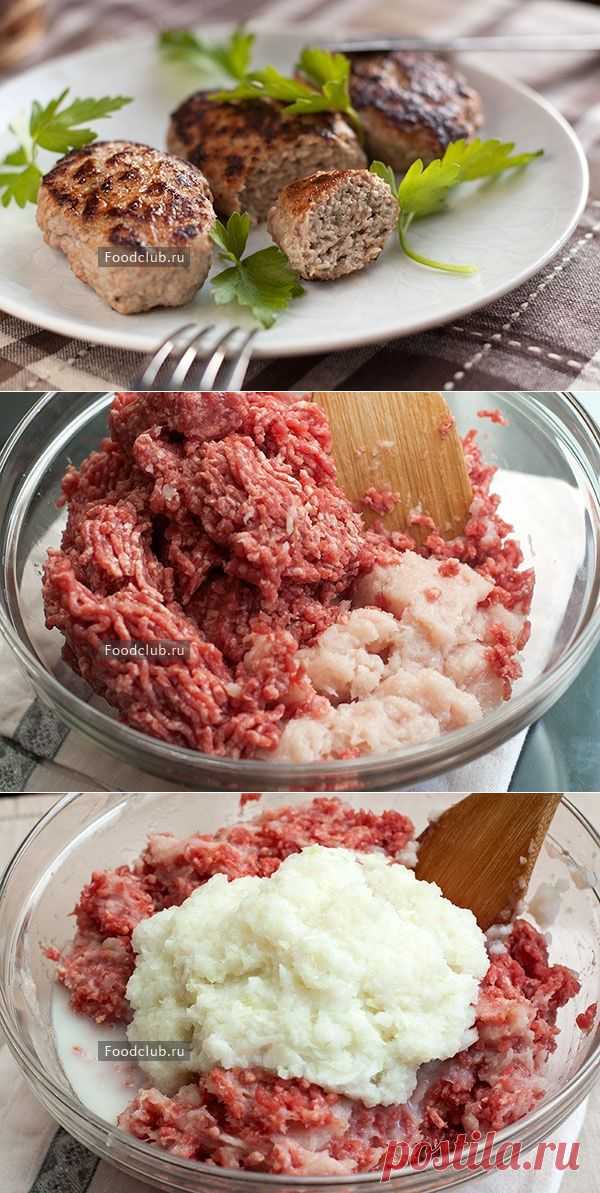 Котлеты из курицы и говядины — рецепт с пошаговыми фотографиями на Foodclub.ru