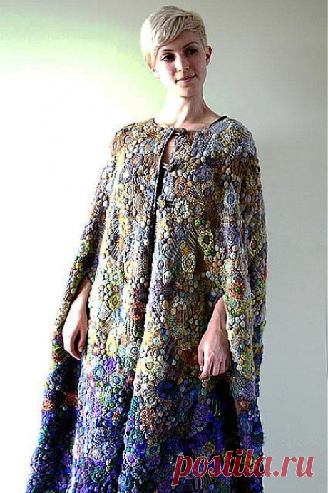 Freeform crochet cape. | crochet and flower loom patterns