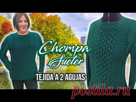 CHOMPA-PULLOVER FÜR GEWEBE AUF 2 NADELN Zimt ♥