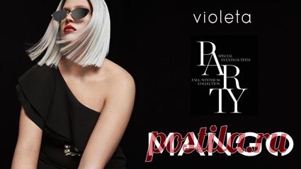 Праздничные лукбуки одежды для полных модниц испанского бренда Violeta зима 2018-19