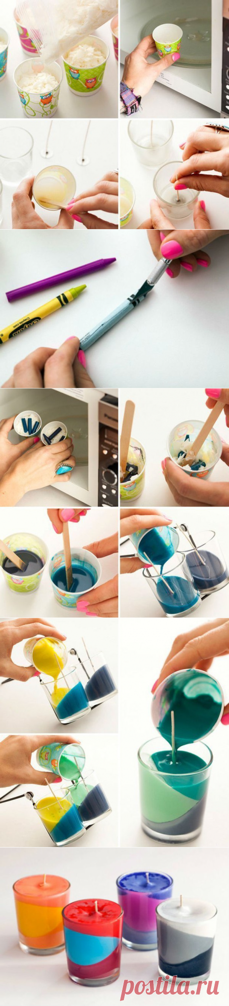 Нарядные цветные свечи