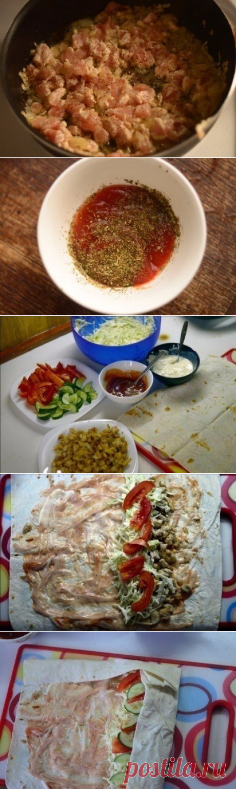 Рецепт шаурмы с курицей