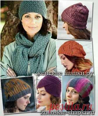 50 вязаных шапок для женщин 50 лет женские шапки со схемами вязания