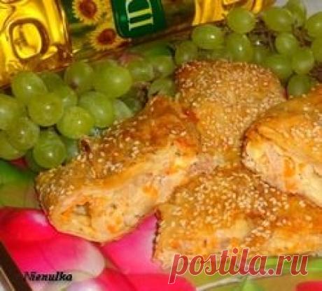 "Фаршированный" лаваш с курицей и виноградом - кулинарный рецепт.