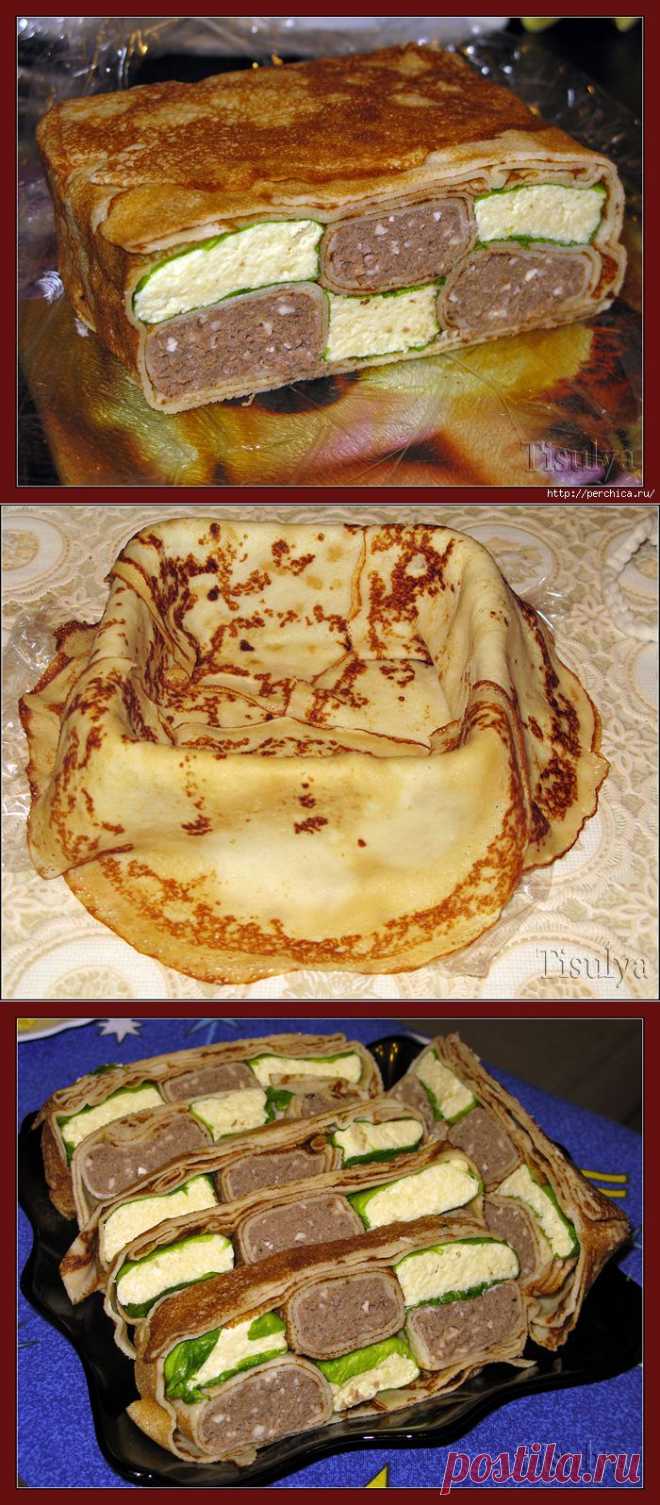 Блинная закуска *Шахматка*.