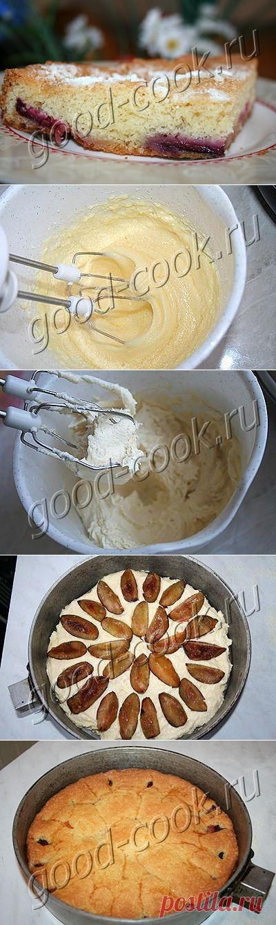 Хорошая кухня - сливовый пирог (классический). Кулинарная книга рецептов. Салаты, выпечка.