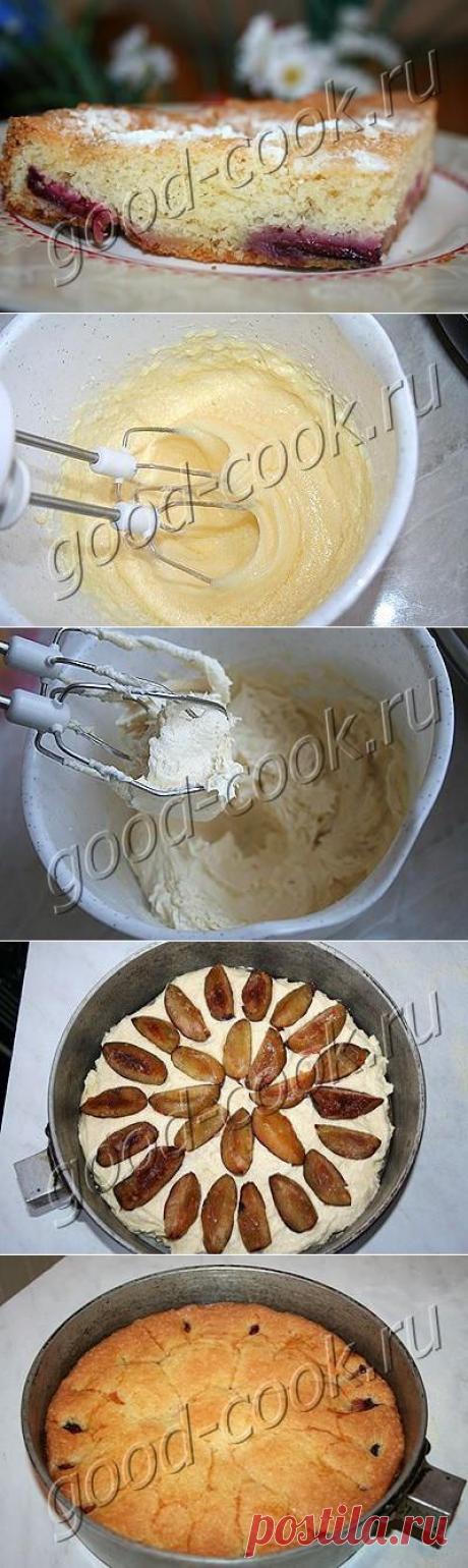 Хорошая кухня - сливовый пирог (классический). Кулинарная книга рецептов. Салаты, выпечка.