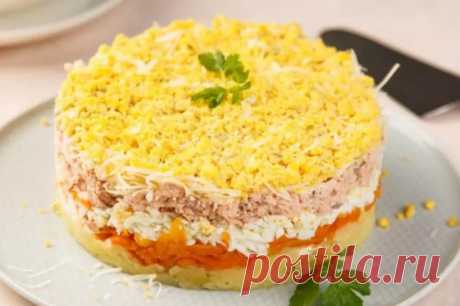 Салат Мимоза с копченой рыбой — БЛИНЧИК