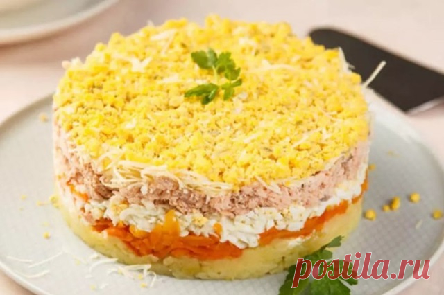 Салат Мимоза с копченой рыбой — БЛИНЧИК