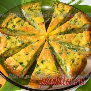 Пирог с яйцами и зеленым луком. В мультиварке