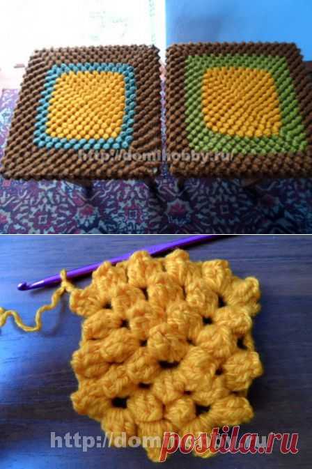 Вязание чехлов на табуретки