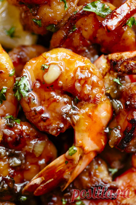 Browned Butter Honey Garlic Shrimp - Cafe Delites