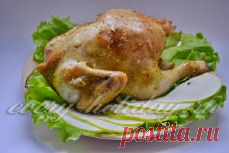 Рецепт запеченной курицы с грушей