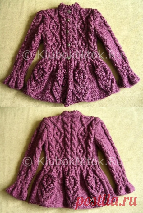 Кардиган для девочки | Вязание для девочек | Вязание спицами и крючком. Схемы вязания.