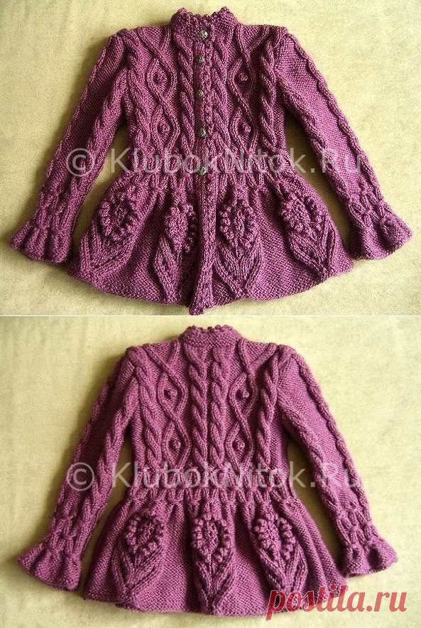 Кардиган для девочки | Вязание для девочек | Вязание спицами и крючком. Схемы вязания.