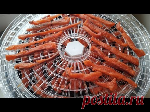 Закуска из красной рыбы  2в1, соленый и сушёный кижуч