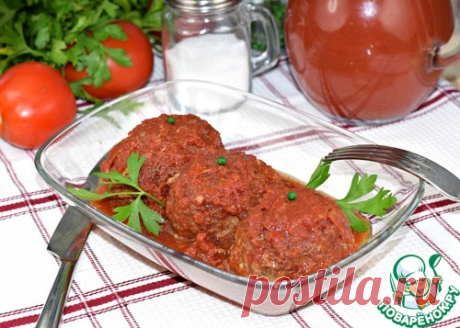 Пикантные мясные котлеты в томате..