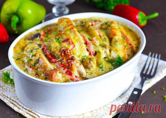 Мясо с грибами и сыром в духовке — Домашние заботы