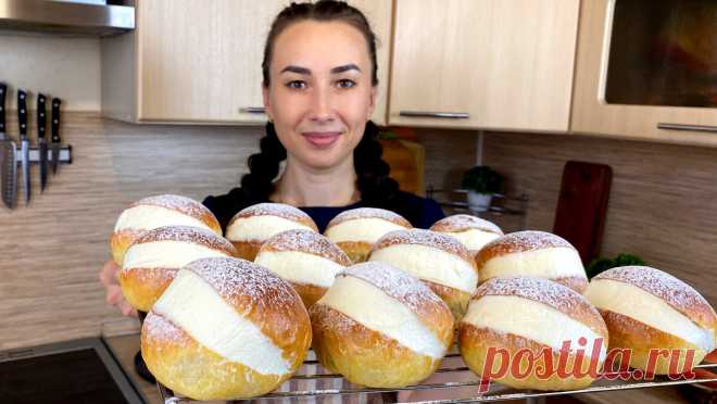Вкуснее булочек,чем эти, я,пожалуй,еще не ела: мягкие,воздушные булочки 