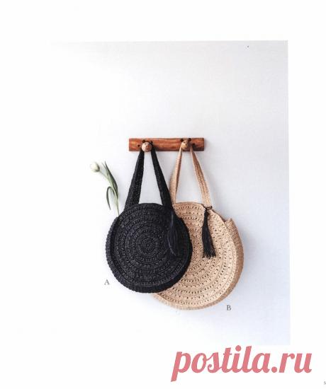 Летние сумки из рафии крючком. Схемы. | Вязание крючком | Яндекс Дзен