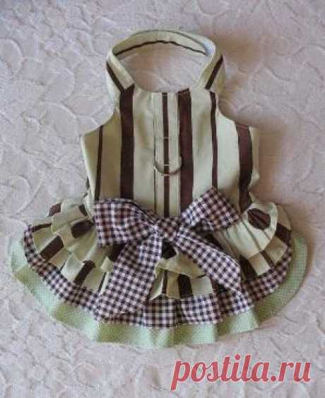 Pretty Pink DOG Dress Harness 3 layer cake Ruffled by spotNotz, $23.00