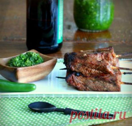 Рецепт говядины на гриле с острым соусом