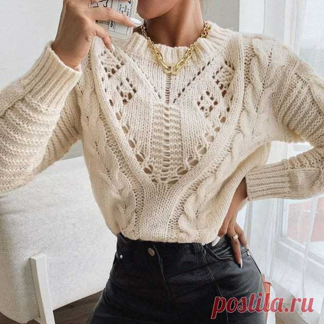Треугольная кокетка джемпера Шейн