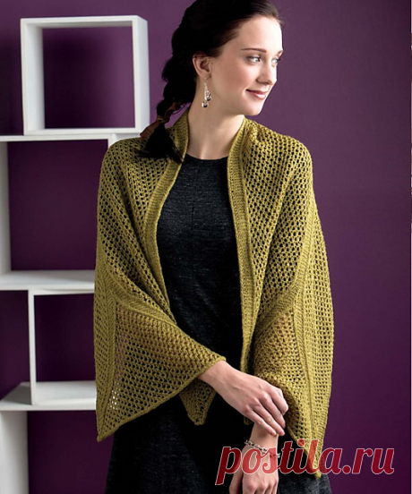 Hotel Tassel Wrap by Åsa Tricosa Ажурная накидка на плечи