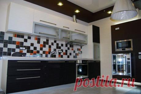 Кухни черного и черно-белого цвета в интерьере - советы, фото | Мебельная фабрика &quot;Династия&quot;