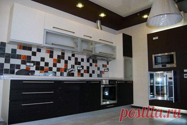 Кухни черного и черно-белого цвета в интерьере - советы, фото | Мебельная фабрика "Династия"
