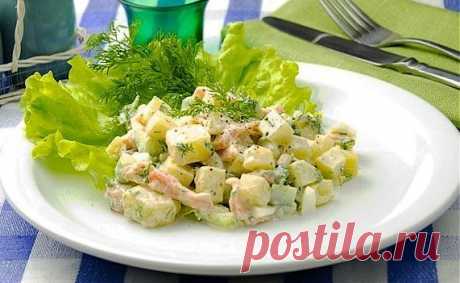 Картофельный салат на каждый день | Домашняя кулинария