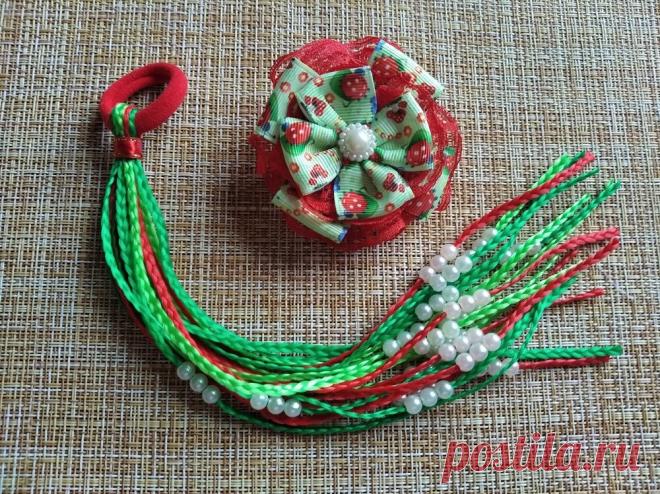 БАНТИКИ С КОСИЧКАМИ. подробный МК как сделать украшение для волос. | Ovlako | Яндекс Дзен