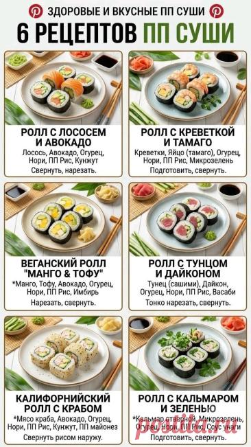6 рецептов ПП суши