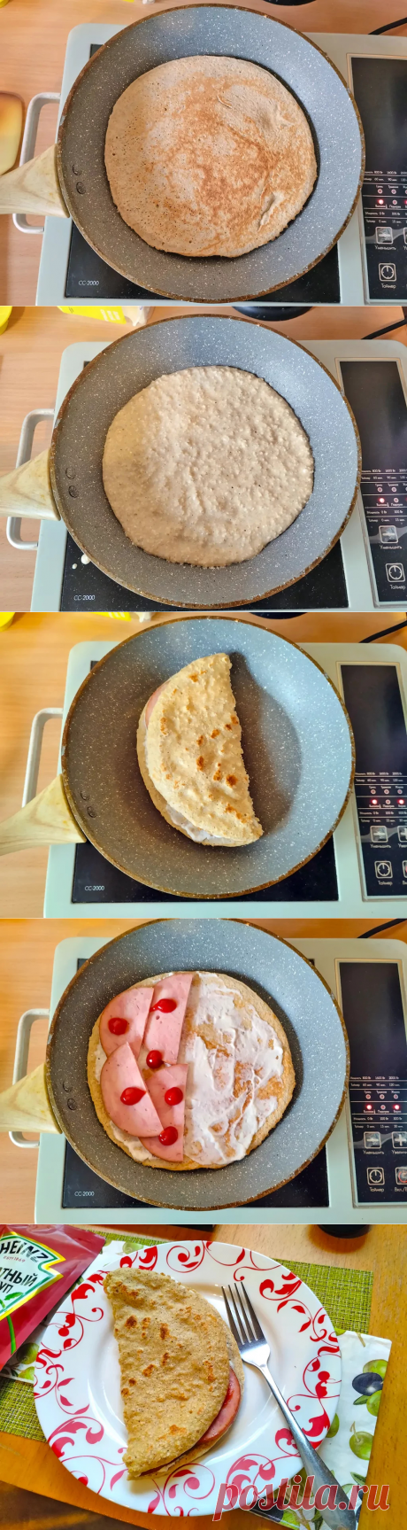 Вкусный овсяноблин с разными начинками – пп-рецепт