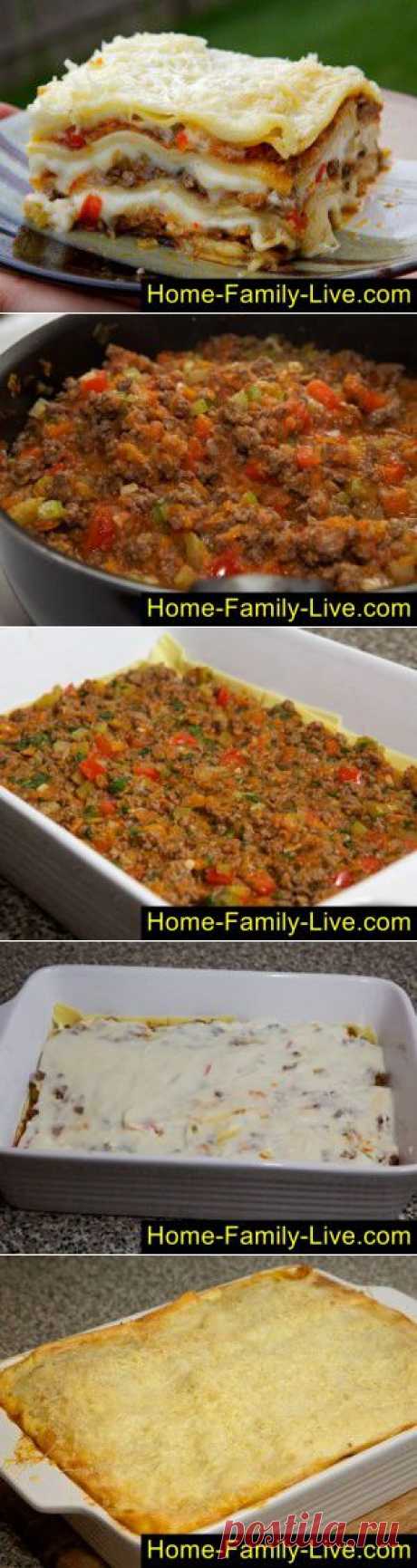 Лазанья мясная - пошаговый фоторецепт - итальянская кухня