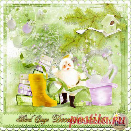 Зимний скрап-комплект - Bird cage december » ШКОЛА ПЛЮС