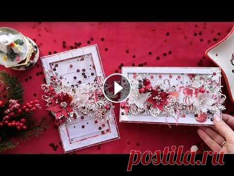 #dies_Fantasy Новогодние открытки с шейкером Скрапбукинг Видео-обзор ярких новогодних открыток с шейкером от дизайнера Fantasy Елены Филипповой НОЖИ FANTASY: - «Веточка сосновая 1005» - «Мини Cнежинки-Сканди...