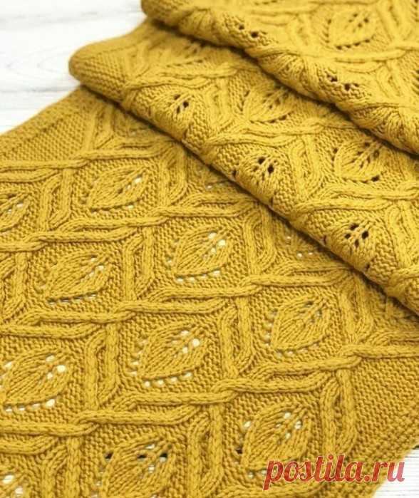 Изумительной красоты палантин спицами — HandMade