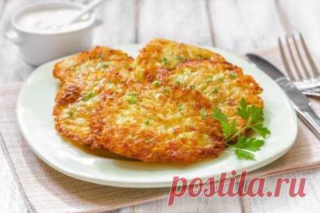 Дранички с ветчиной, сыром и зеленью